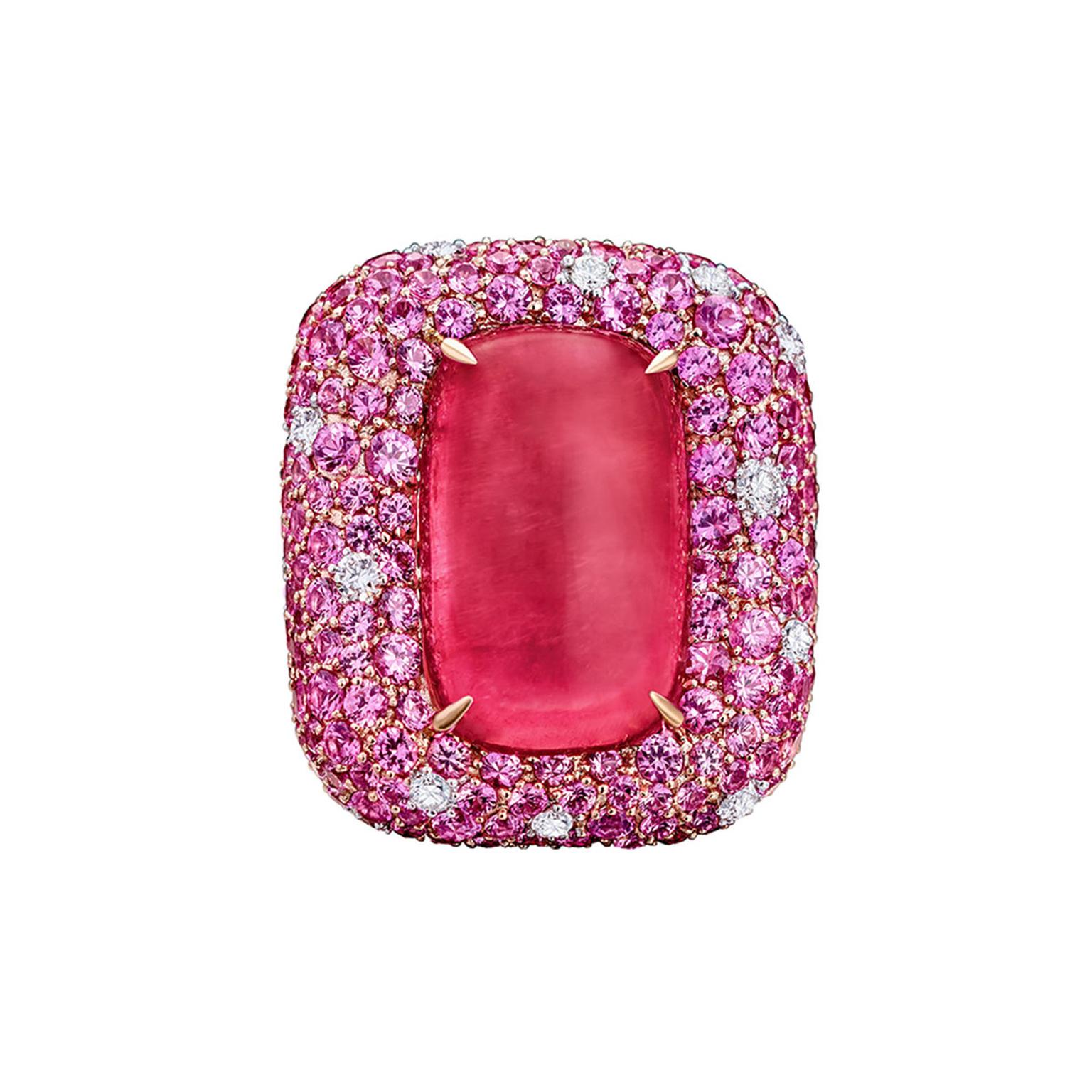 Margot McKinney rubellite cocktail ring