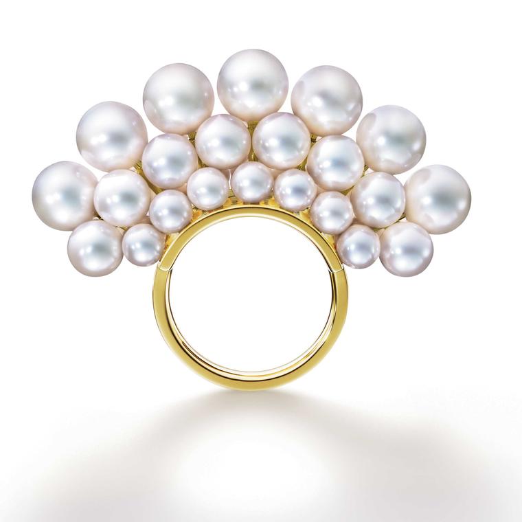 Pyramid pearls ring by M/G Tasaki