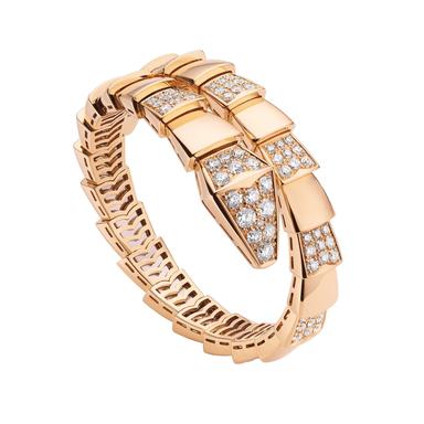 Serpenti bracelet in rose gold with diamonds | Bulgari | The Jewellery ...