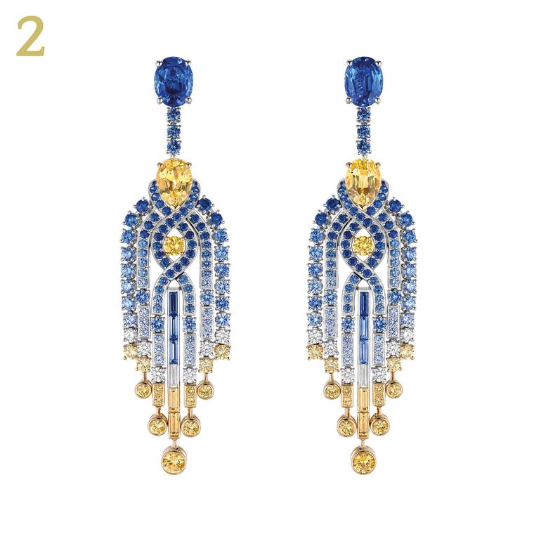 Chaumet Lumbers dEau sapphire diamond earrings
