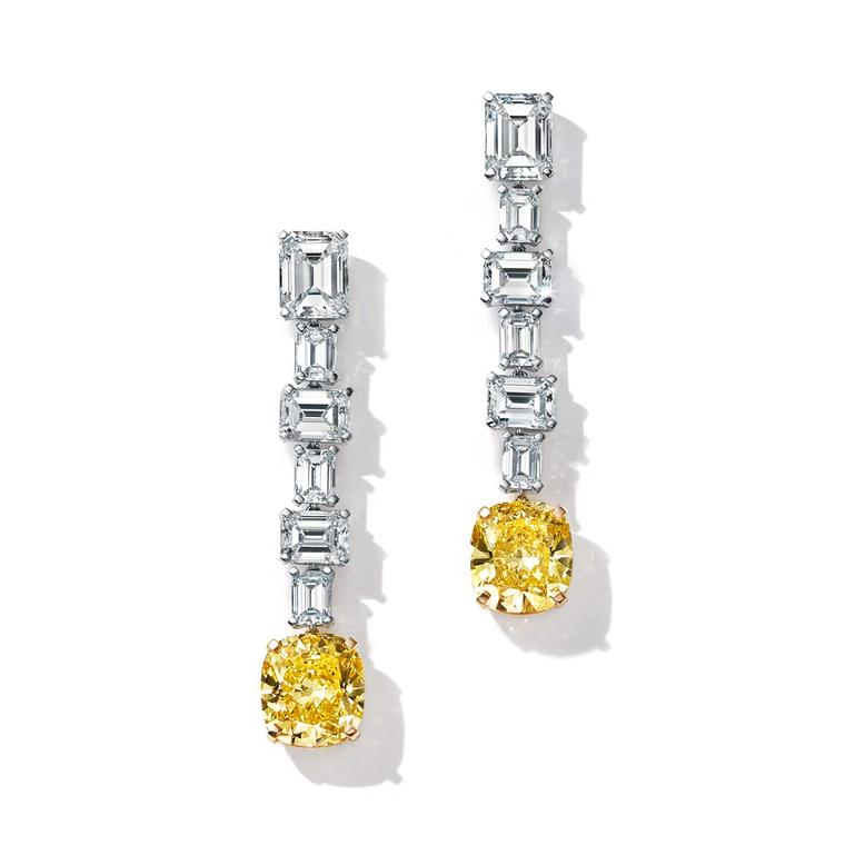 Tiffany Lady Gaga yellow diamond earrings
