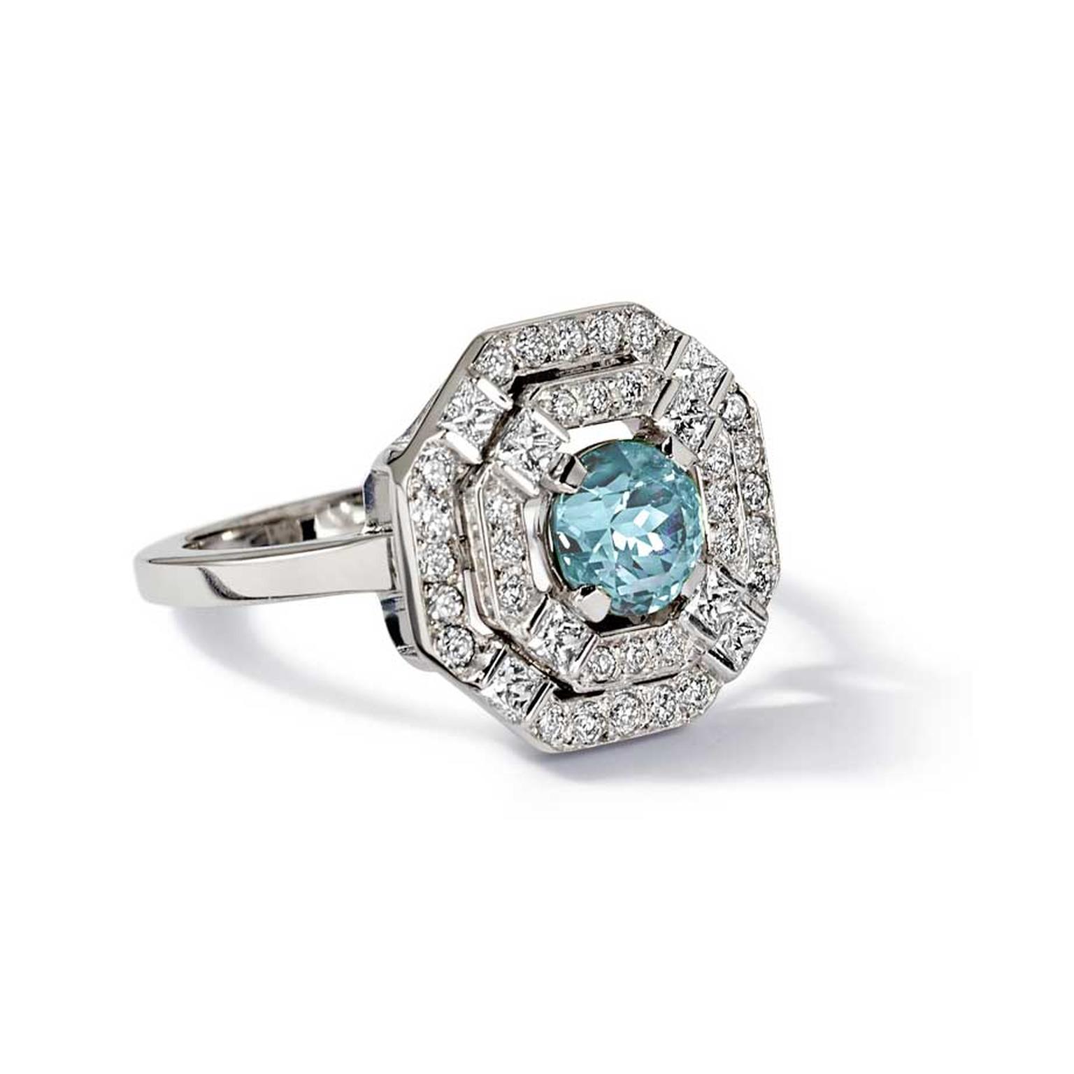 Cassandra Goad Eloise aquamarine engagement ring