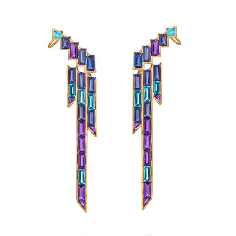Electric Night earrings with removable drops