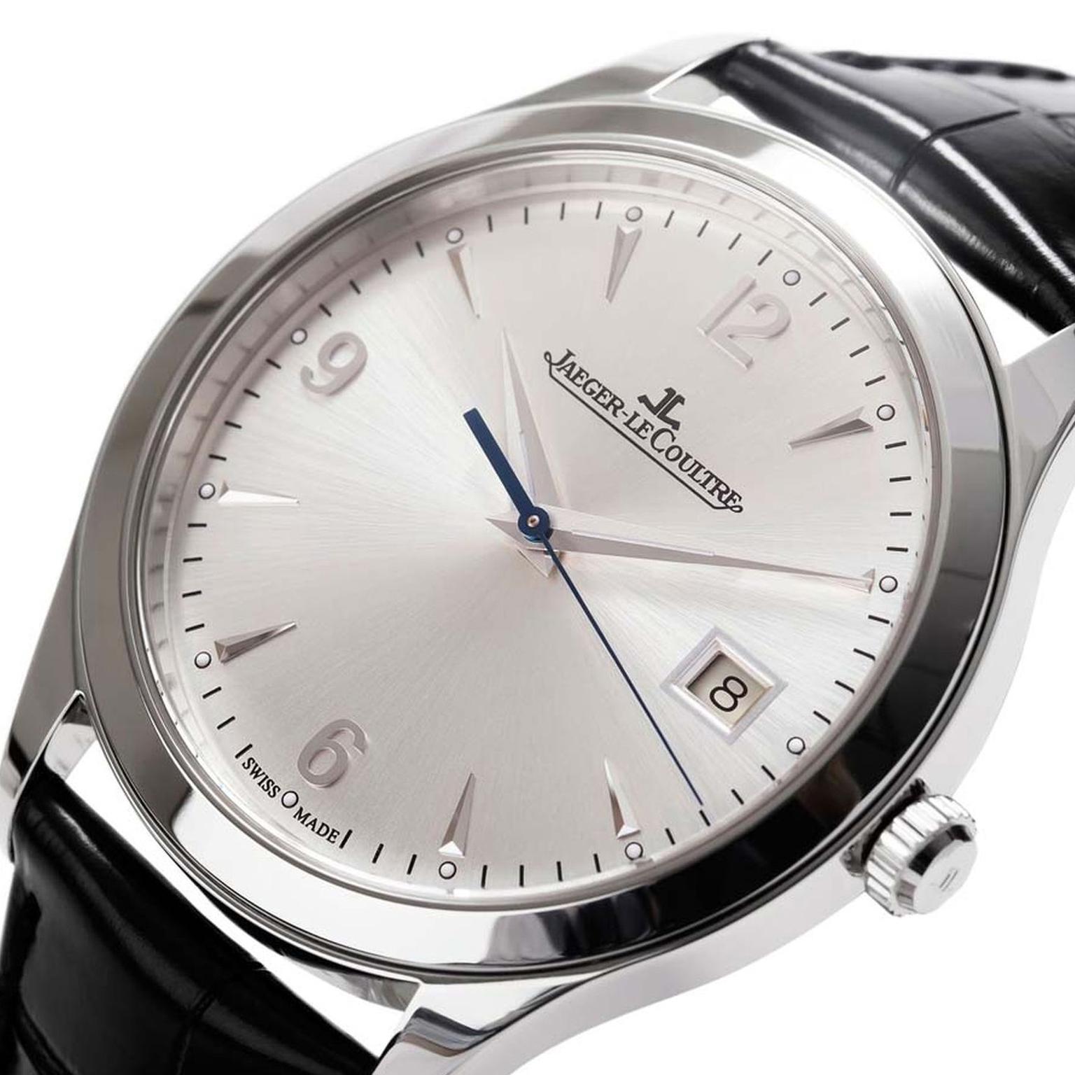 Jaeger-LeCoultre Master Control watch features pure lines and a sober dial, which includes a date window at 3 o'clock (£4,900).