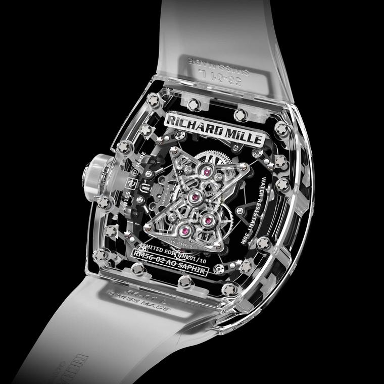 Richard Mille RM 56-02 sapphire tourbillon back