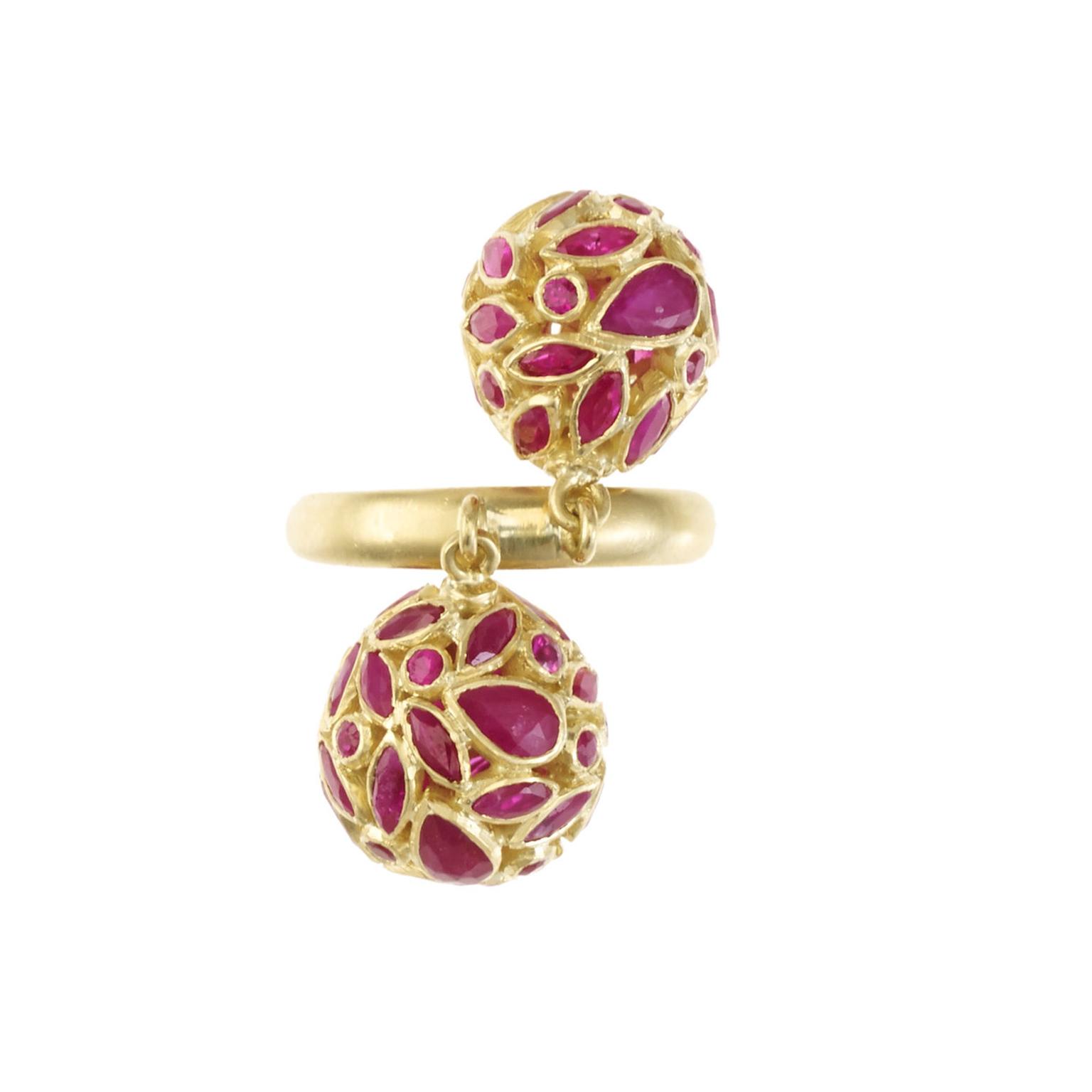 Pippa Small ruby egg ring