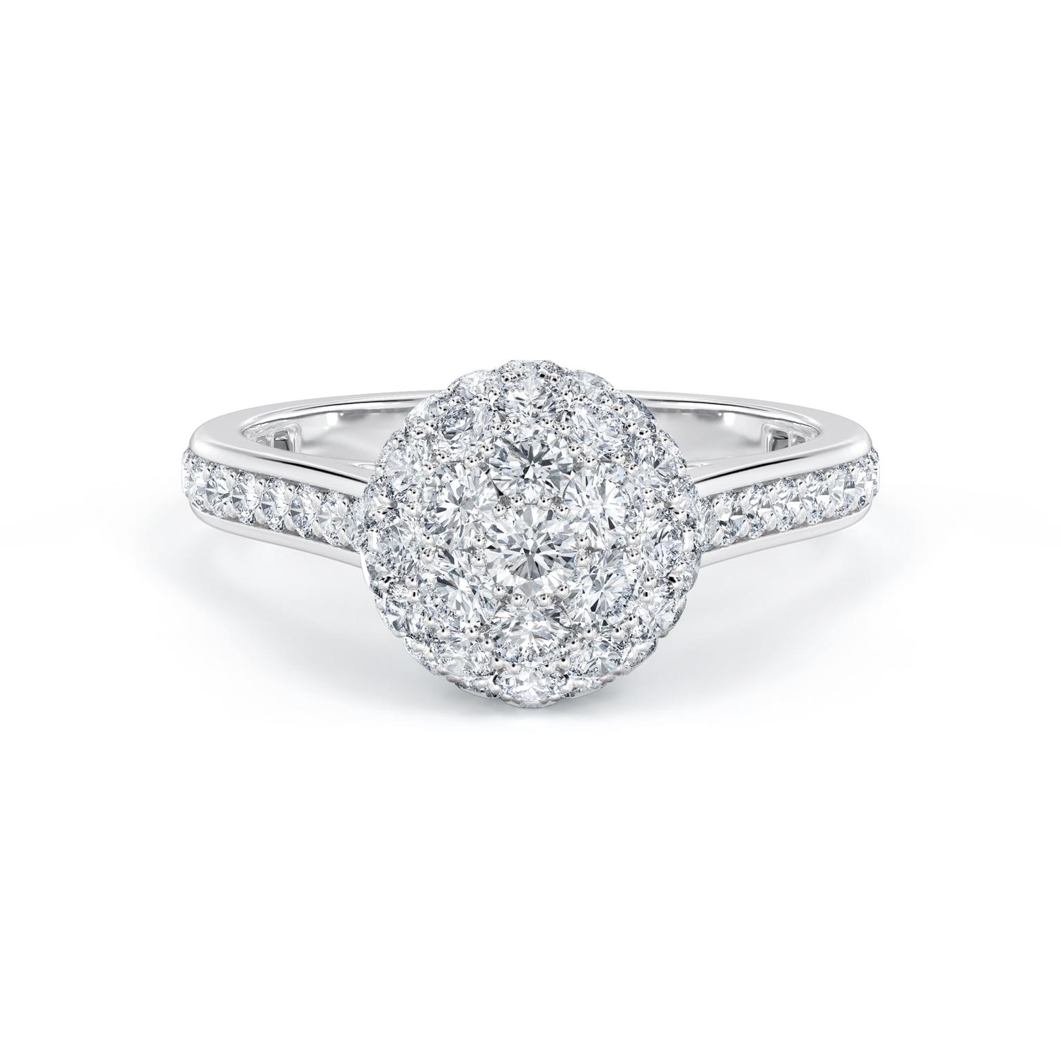 Prelude jacket ring solitaire by De Beers - Diamond ring pavé only