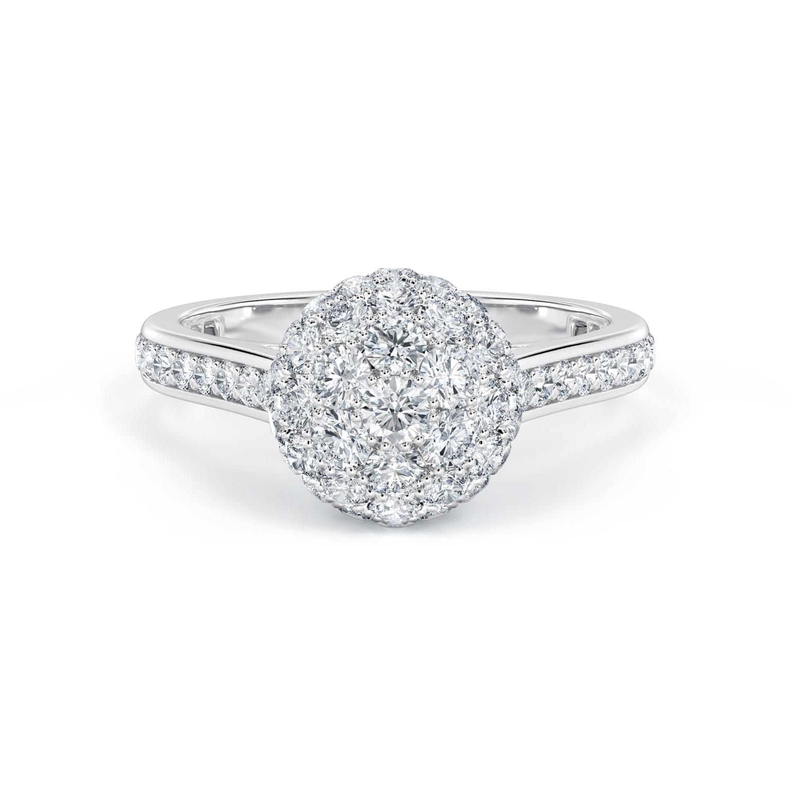 Prelude jacket ring solitaire by De Beers - Diamond ring pavé only
