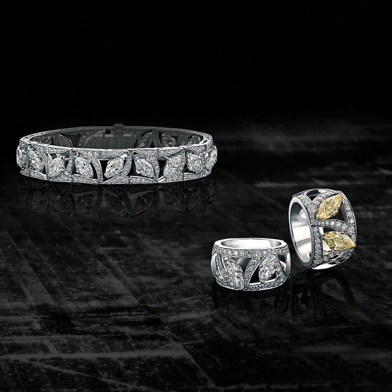 Boodles Pas de Deux Collection diamond bangles and rings