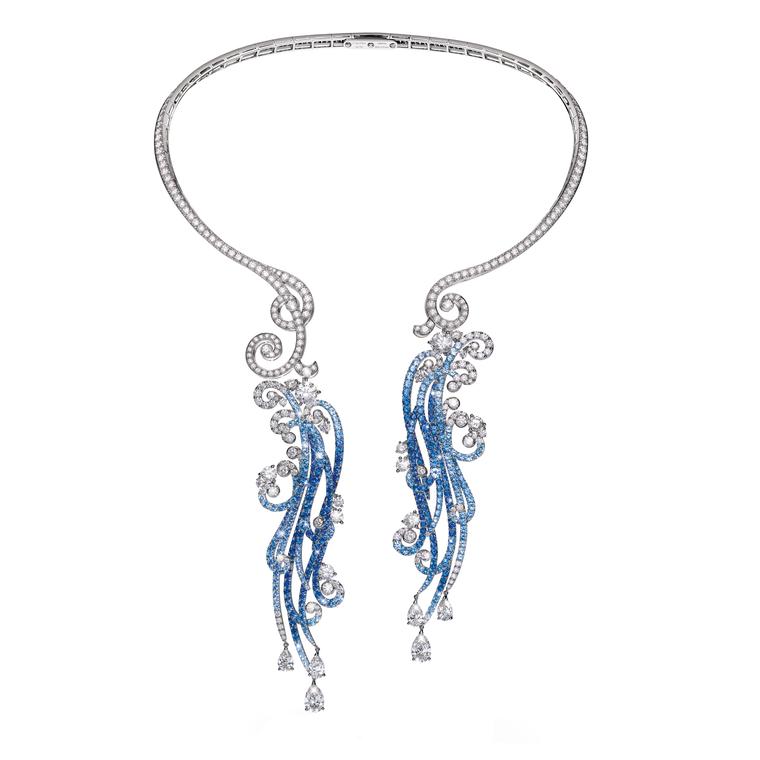 Tesori del Mare blue sapphire and diamond transformable necklace