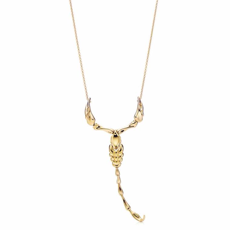 Elsa Peretti Scorpion pendant necklace in yellow gold