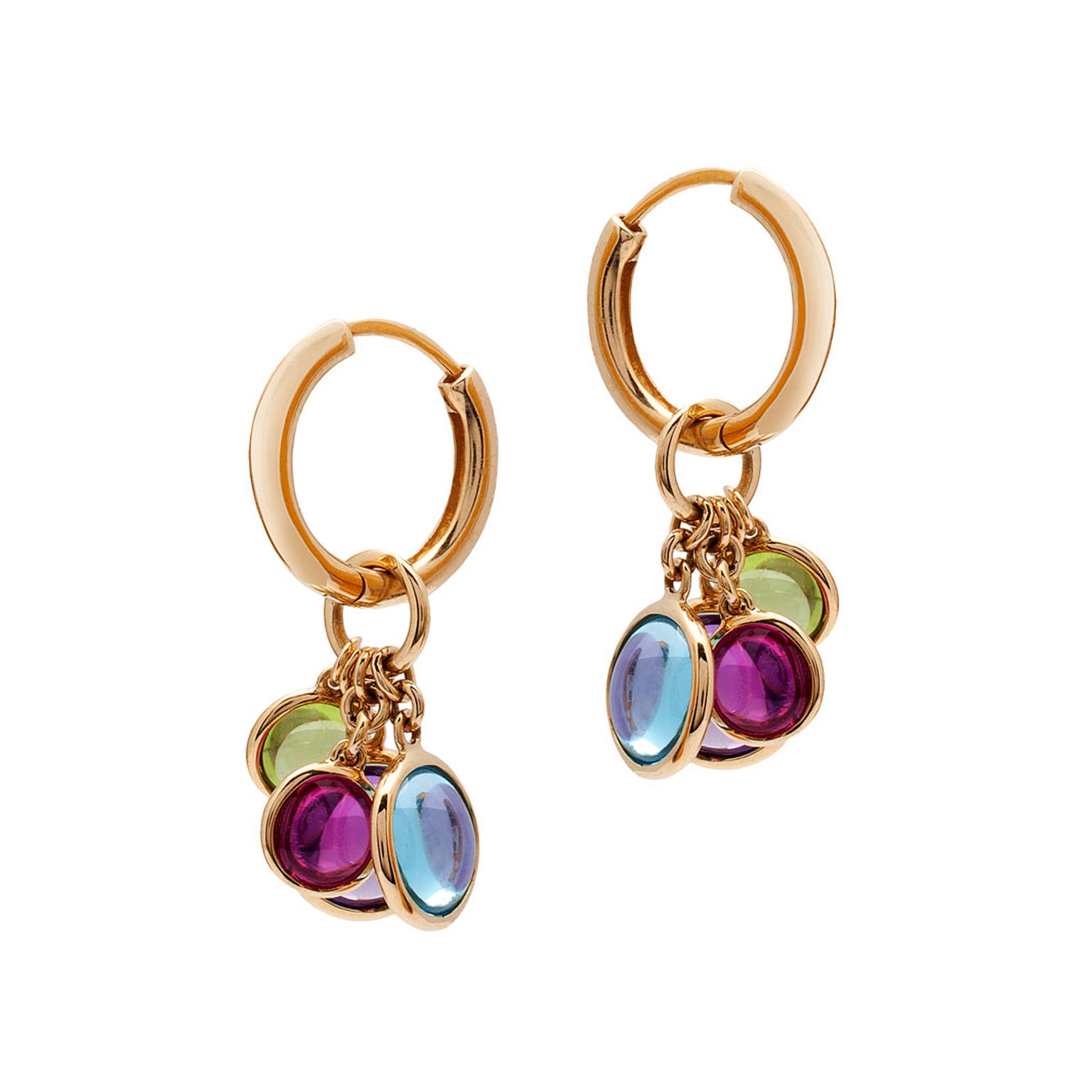 Goshwara multicoloured gemstones earrings