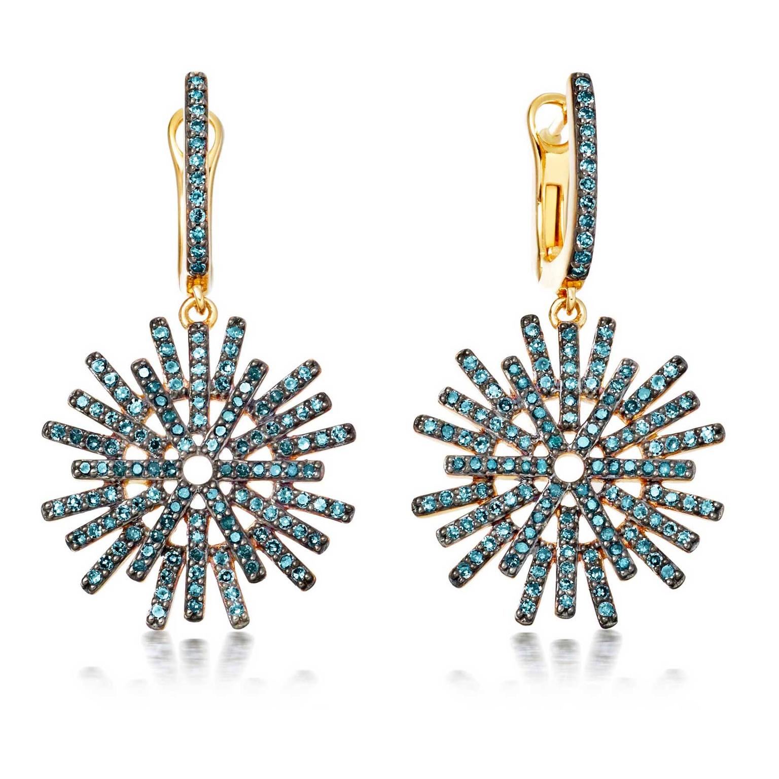 Astley Clarke Firework blue diamond earrings