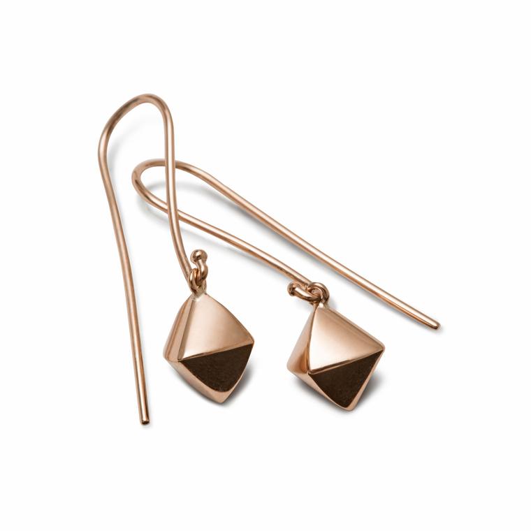Nana Fink Adorée red gold geometric earrings