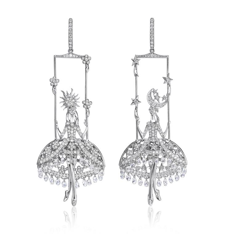 Stories of Day and Night diamond earrings