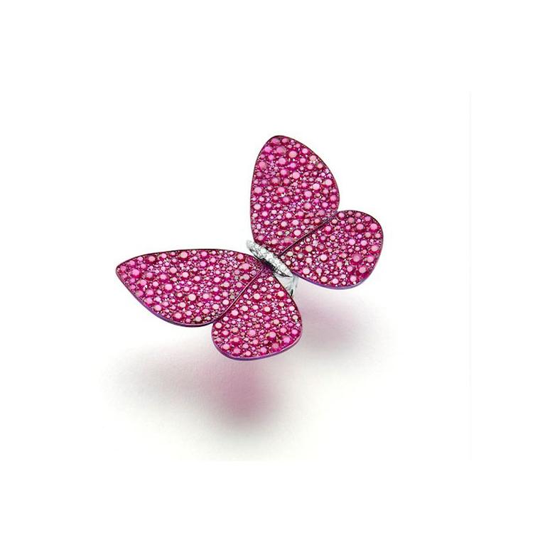 Glenn Spiro ruby butterfly ring