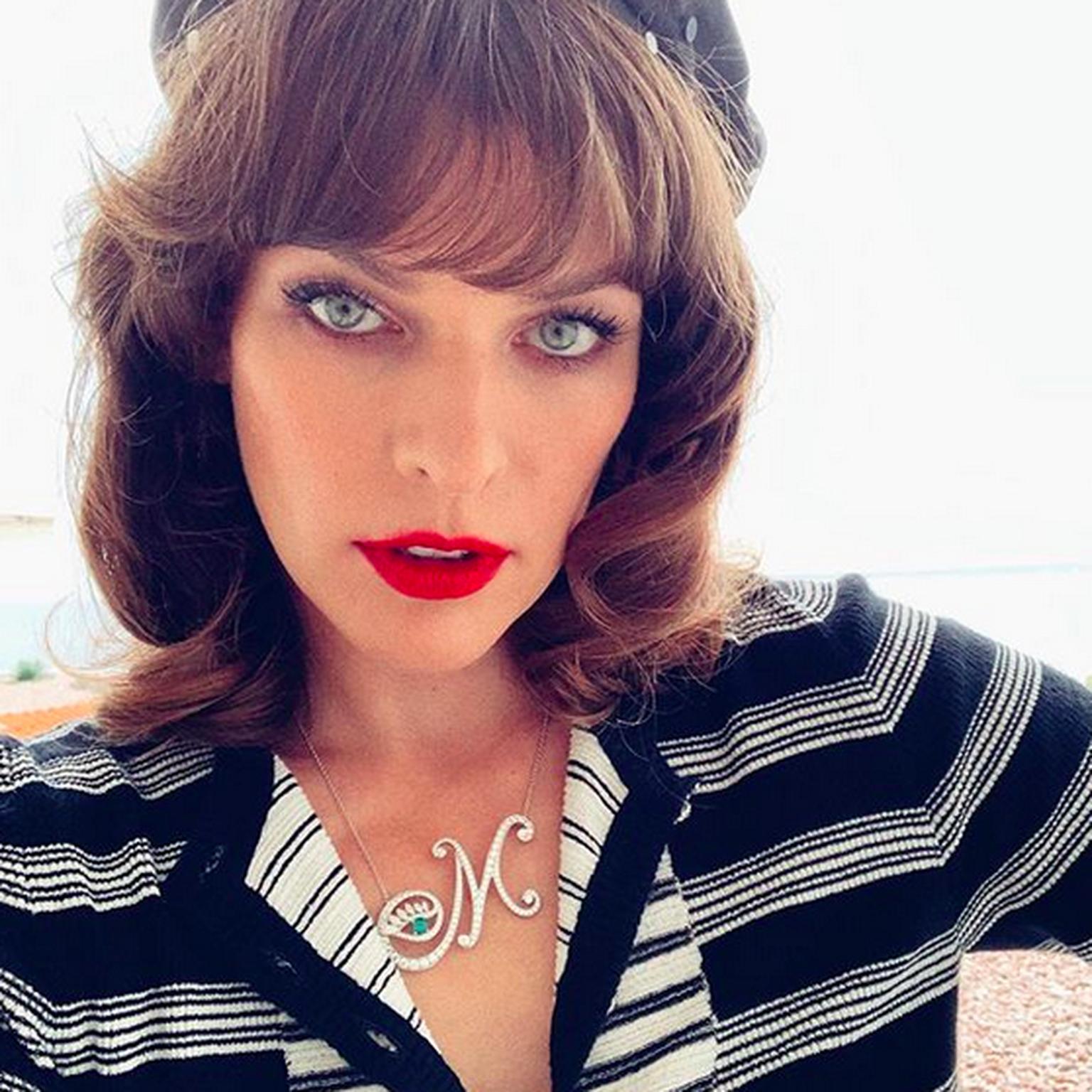 Milla Jovovich in Nigora Tabayer  jewels Cannes Film Festival 2019 