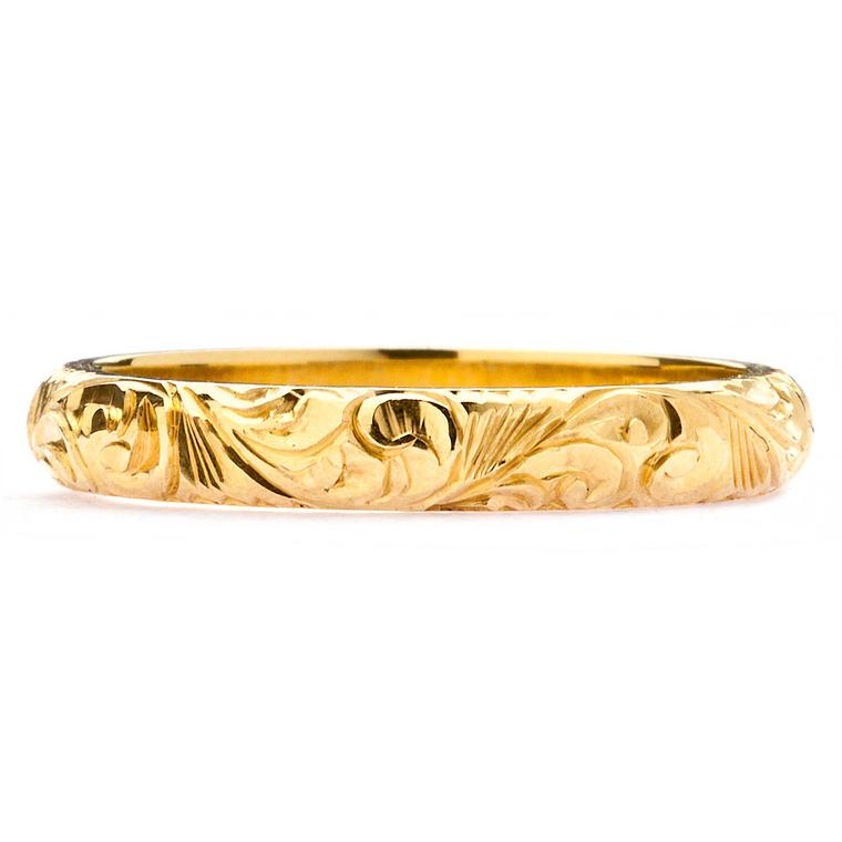 Arabel Lebrusan Scrolls ethical gold wedding ring