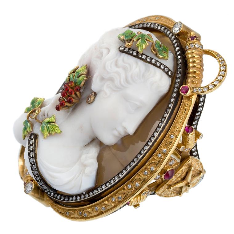 “Dressed Cameo” cocktail ring
