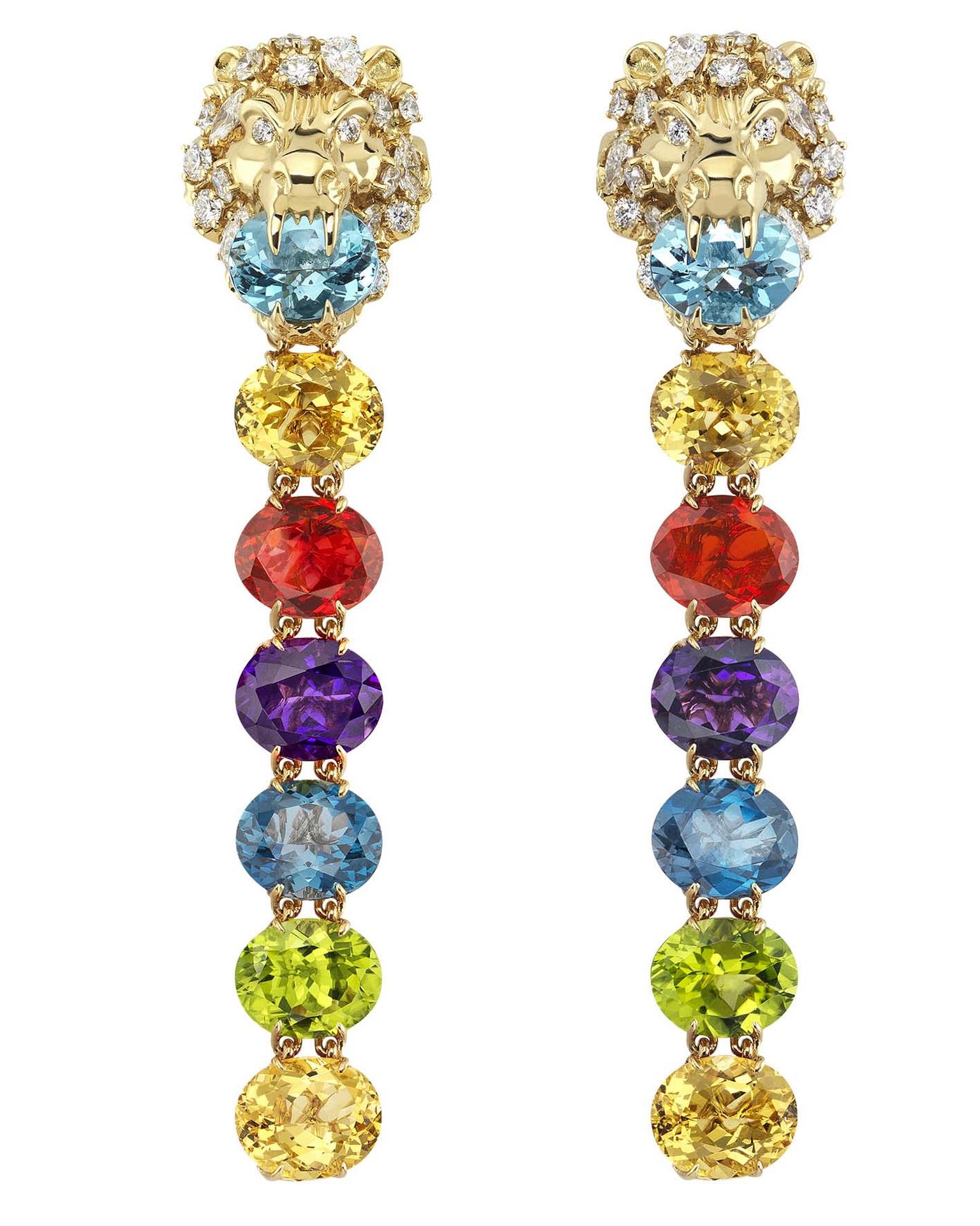 Gucci Hortus Deliciarum Lion Head earrings