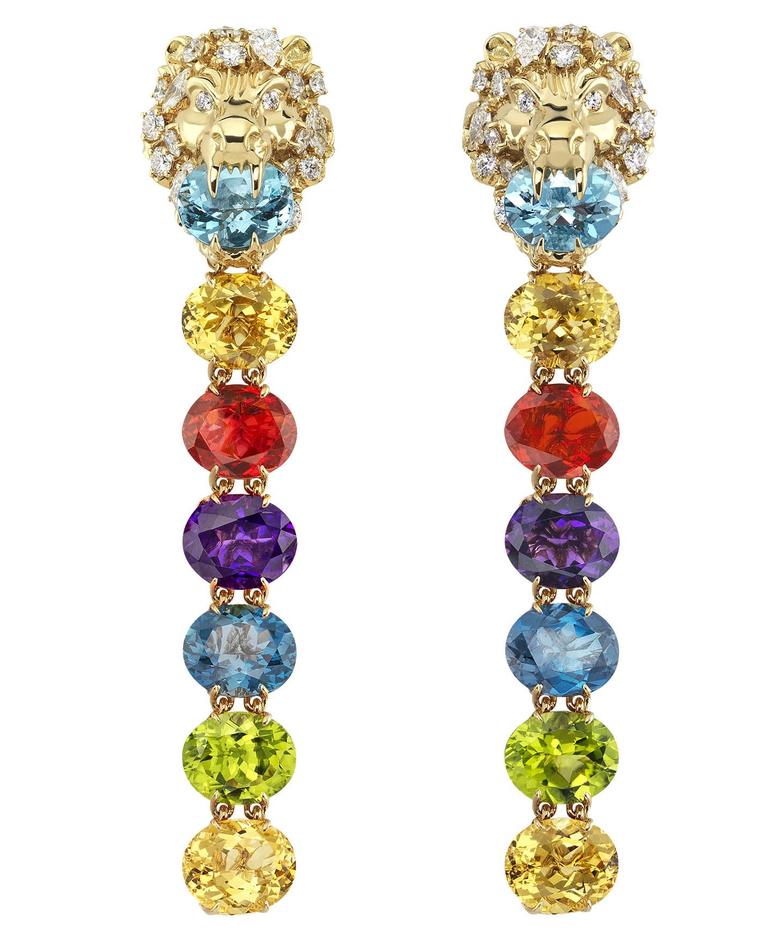 Gucci Hortus Deliciarum Lion Head earrings