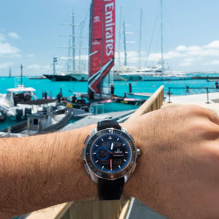 Omega Speedmaster X-33 Regatta watch at the America's Cup in Bermuda 2017