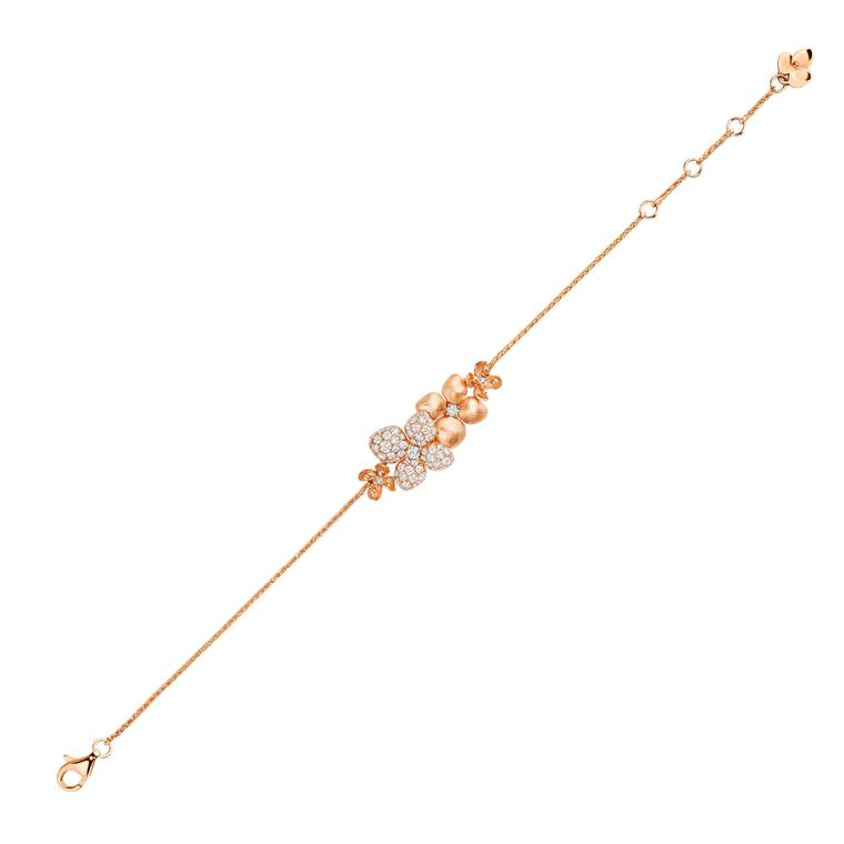 Chaumet Hortensia Astres d’or brushed rose gold and diamond bracelet