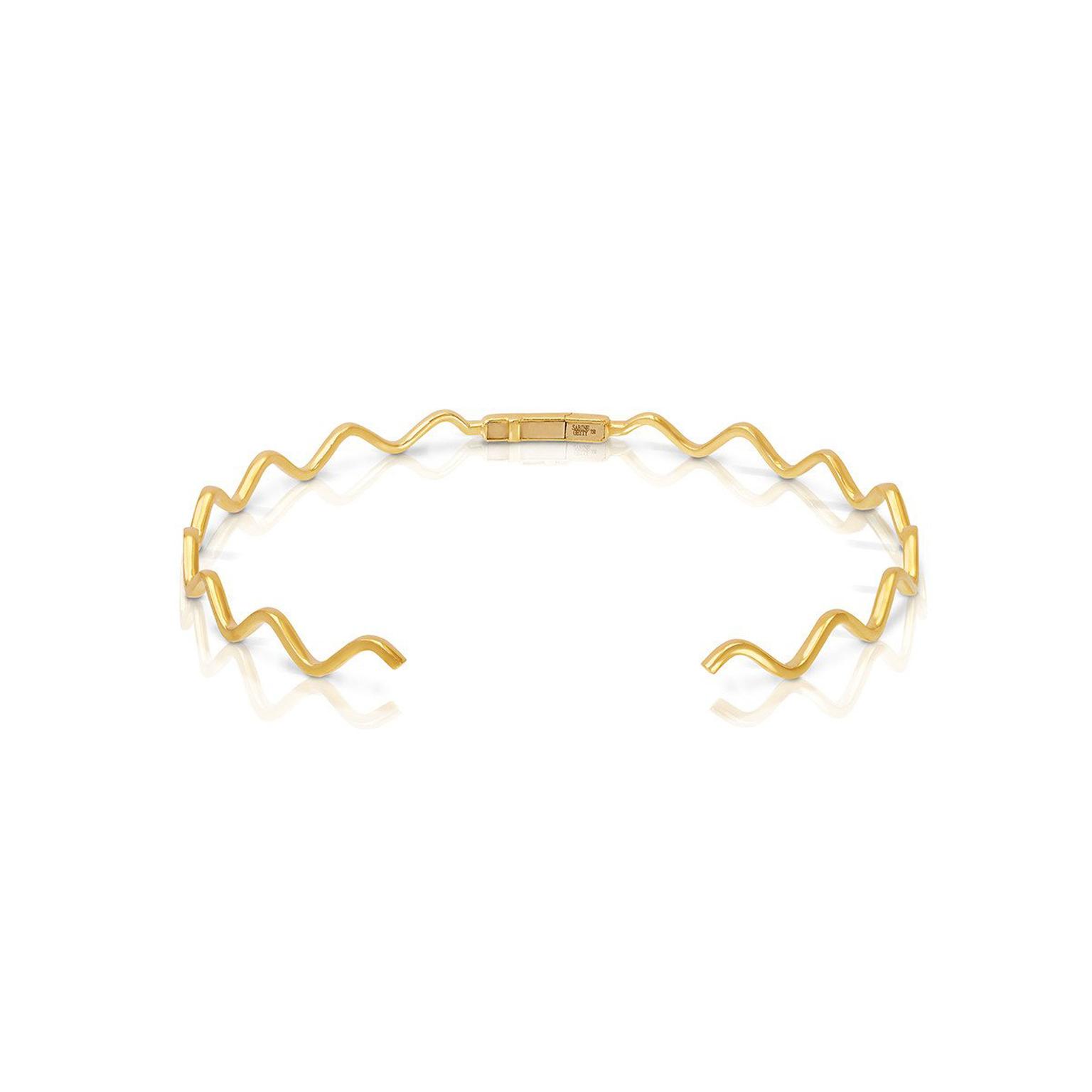 Sabine Getty Baby Memphis Wave choker in yellow gold