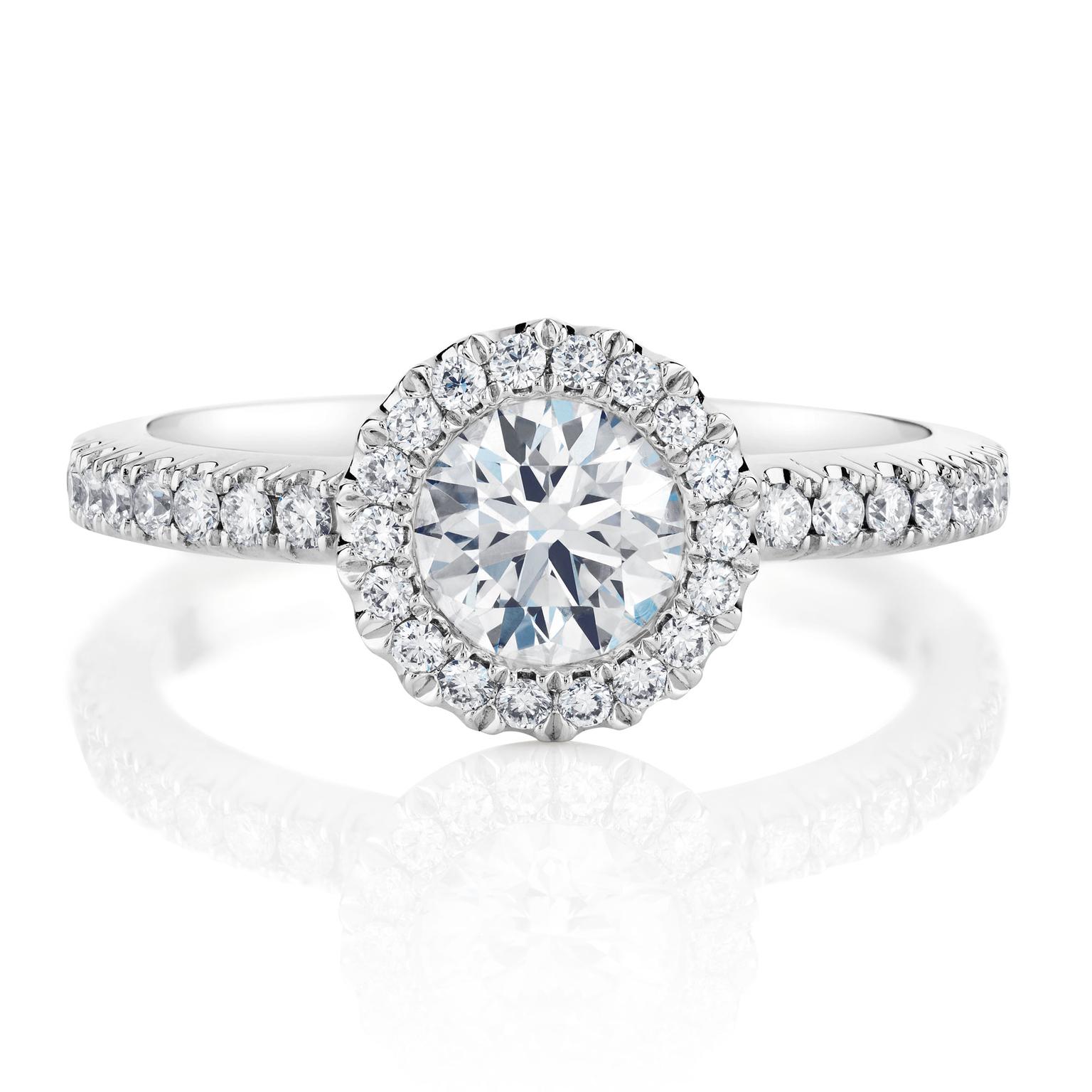 Aura cushion-cut diamond ring