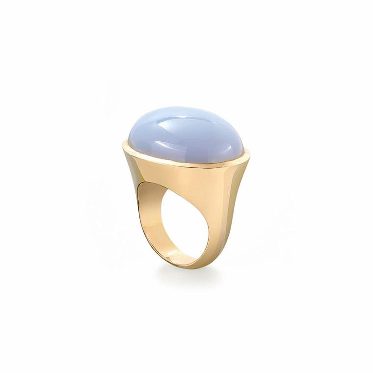 Robinson Pelham blue chalcedony Bell ring