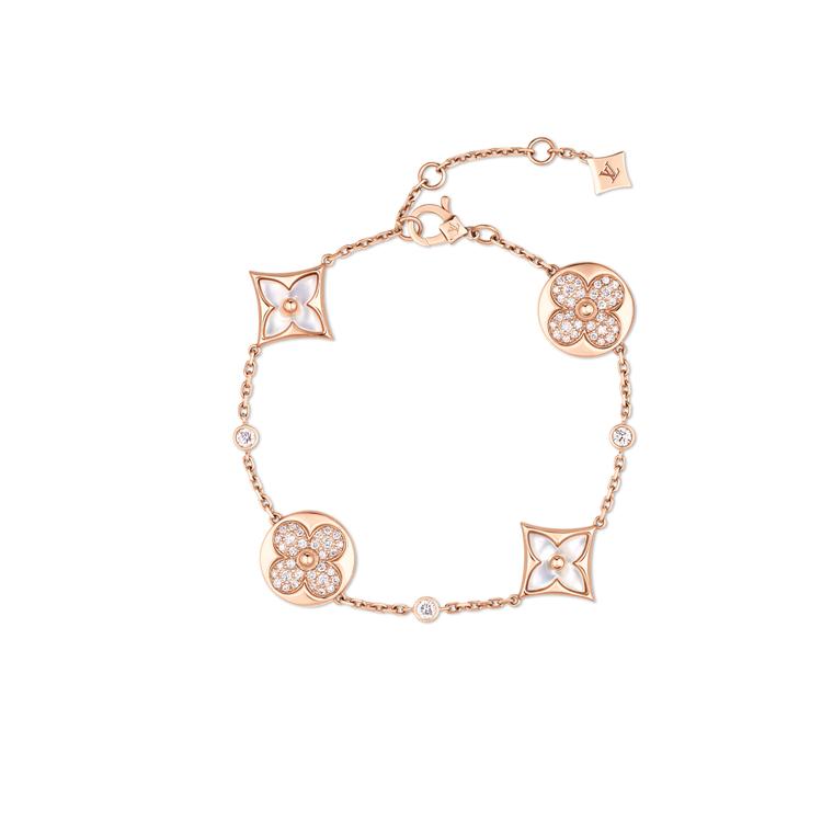 Color Blossom 4 motifs bracelet white mother of pearl and diamonds by Louis Vuitton