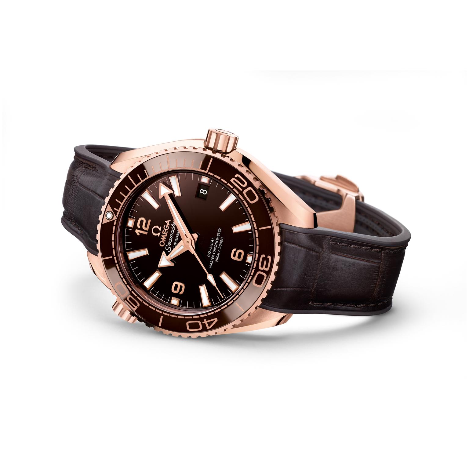 Omega Seamaster Planet Ocean watch in Sedna gold