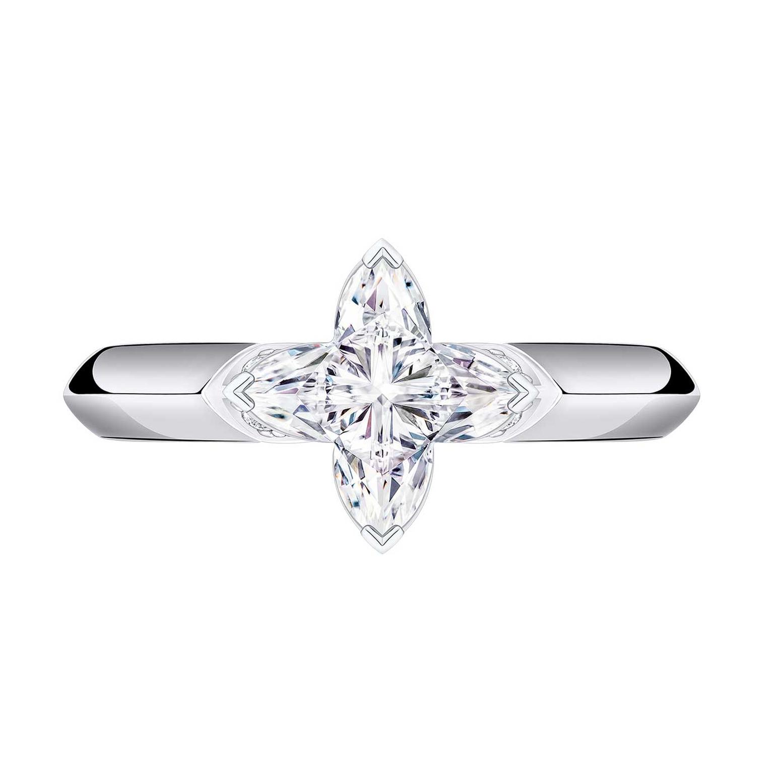 Louis Vuitton Monogram Star diamond solitaire engagement ring