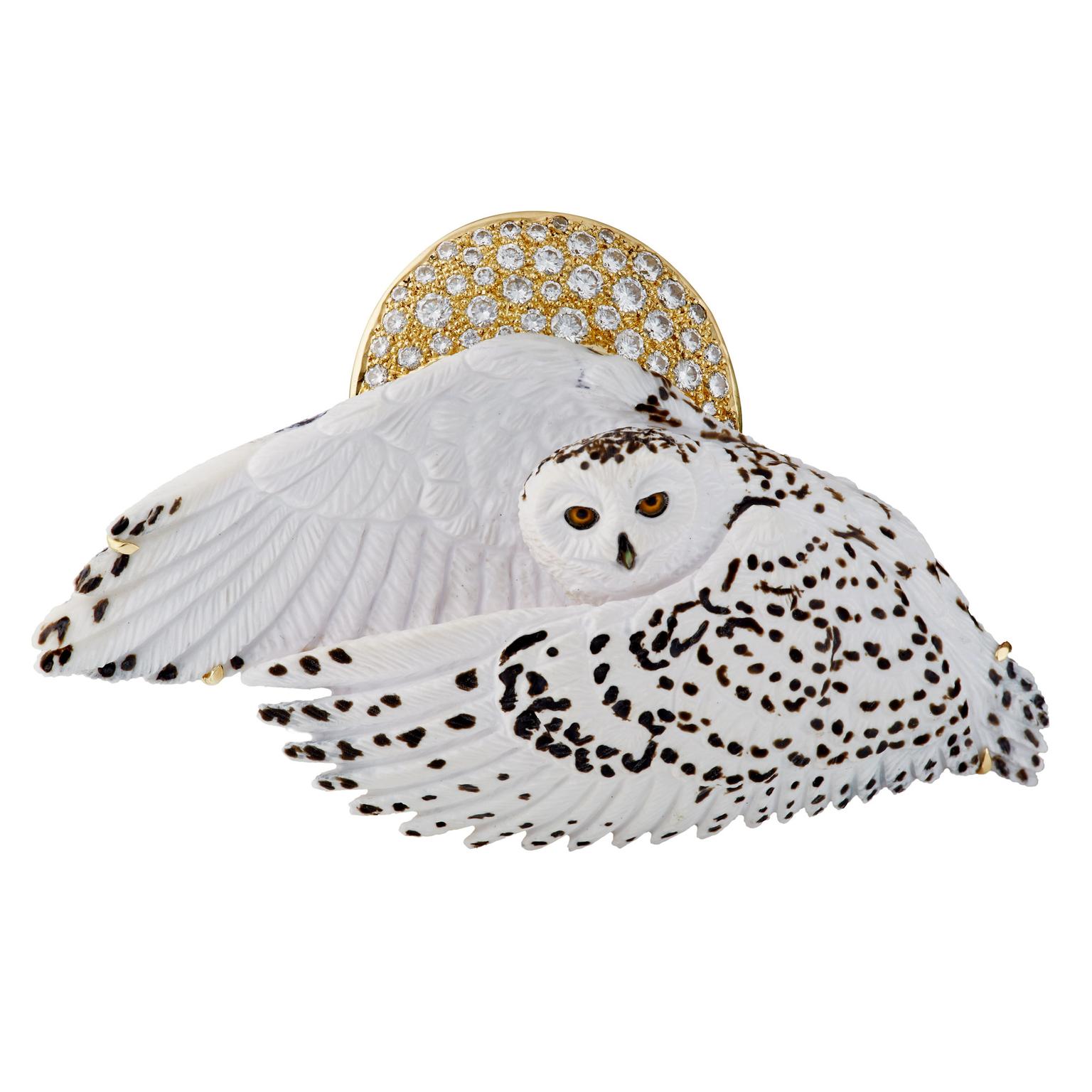 Elizabeth Gage snowy owl pin