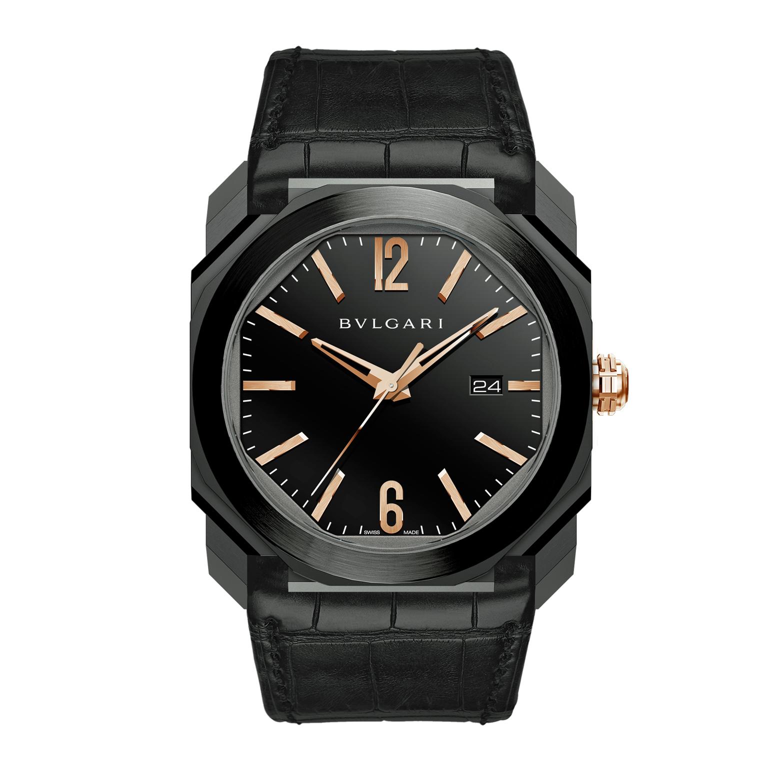 Bulgari Octo Ultranero watch, exclusive to Harrods