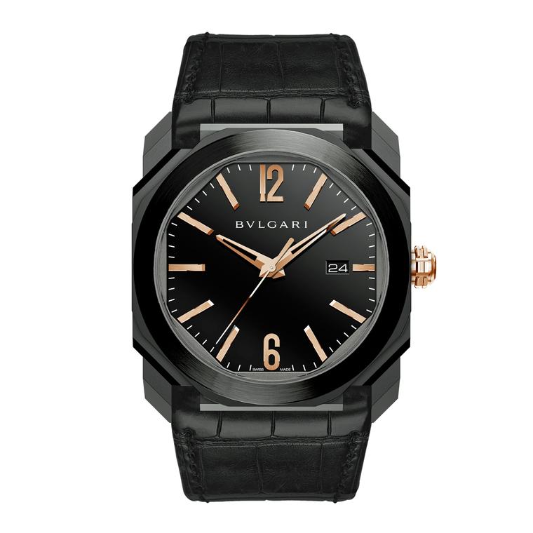 Bulgari Octo Ultranero watch, exclusive to Harrods