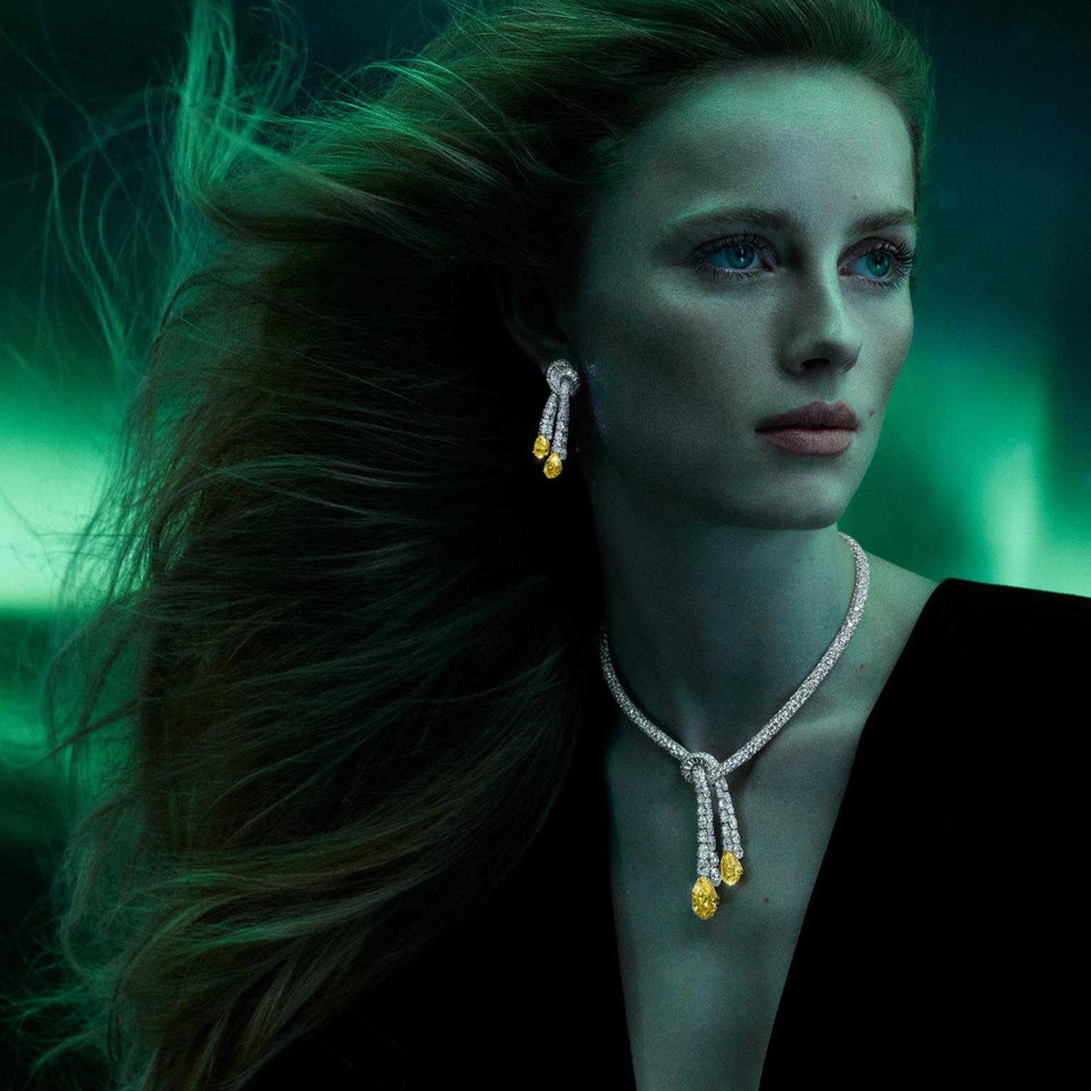 Galaxia necklace and earrings by Graff