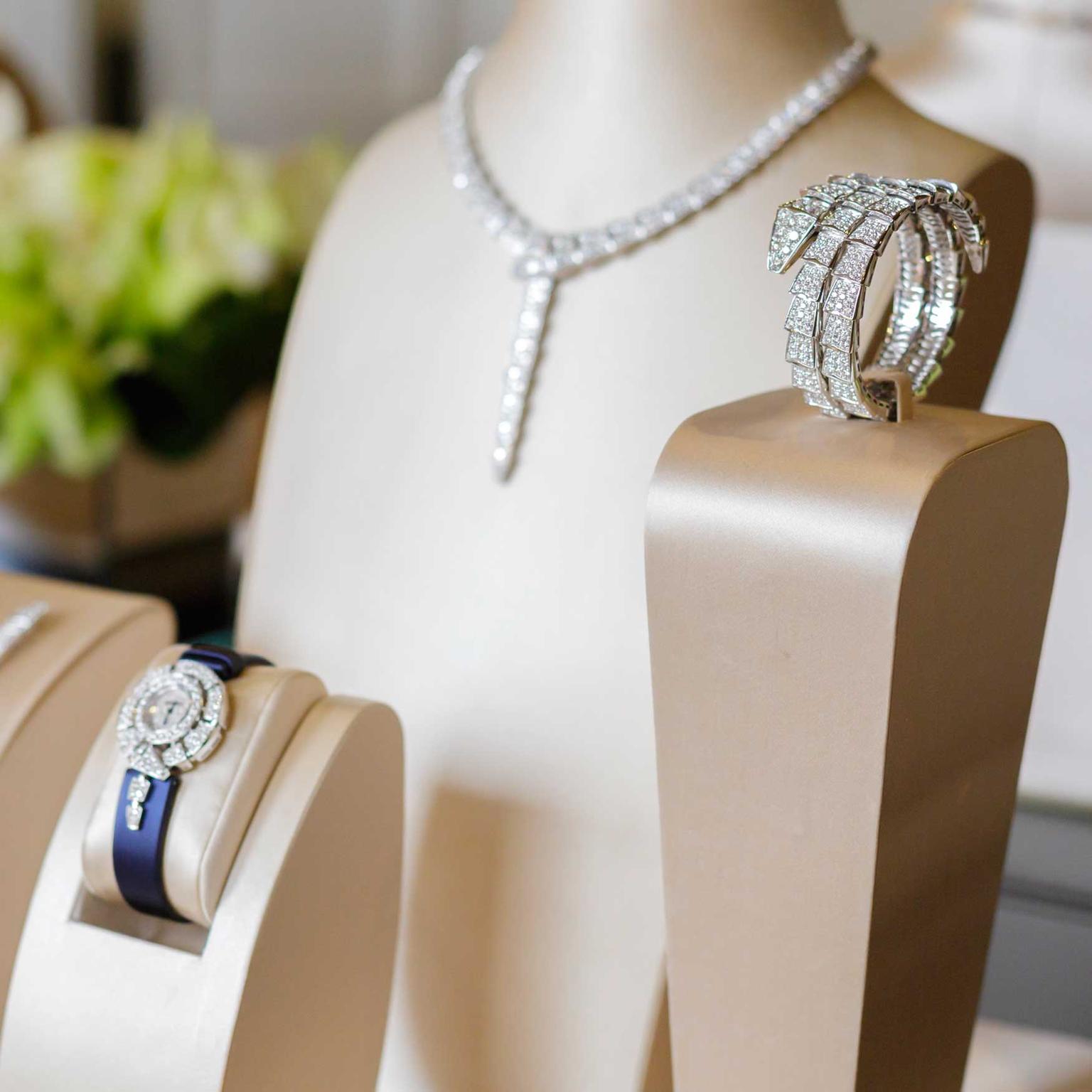 Bulgari jewellery on display at Pebble Beach