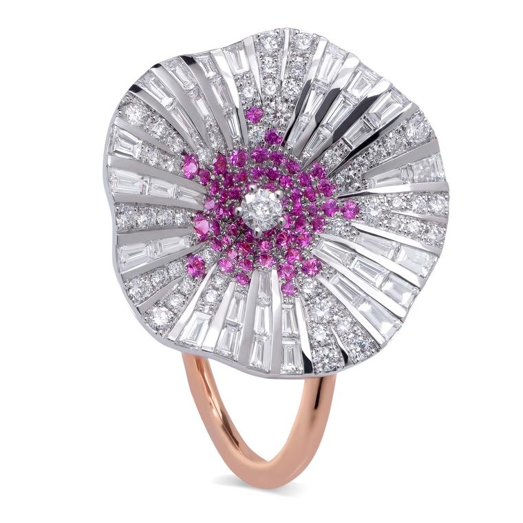 Stenzhorn Belle pink sapphire and white diamond ring