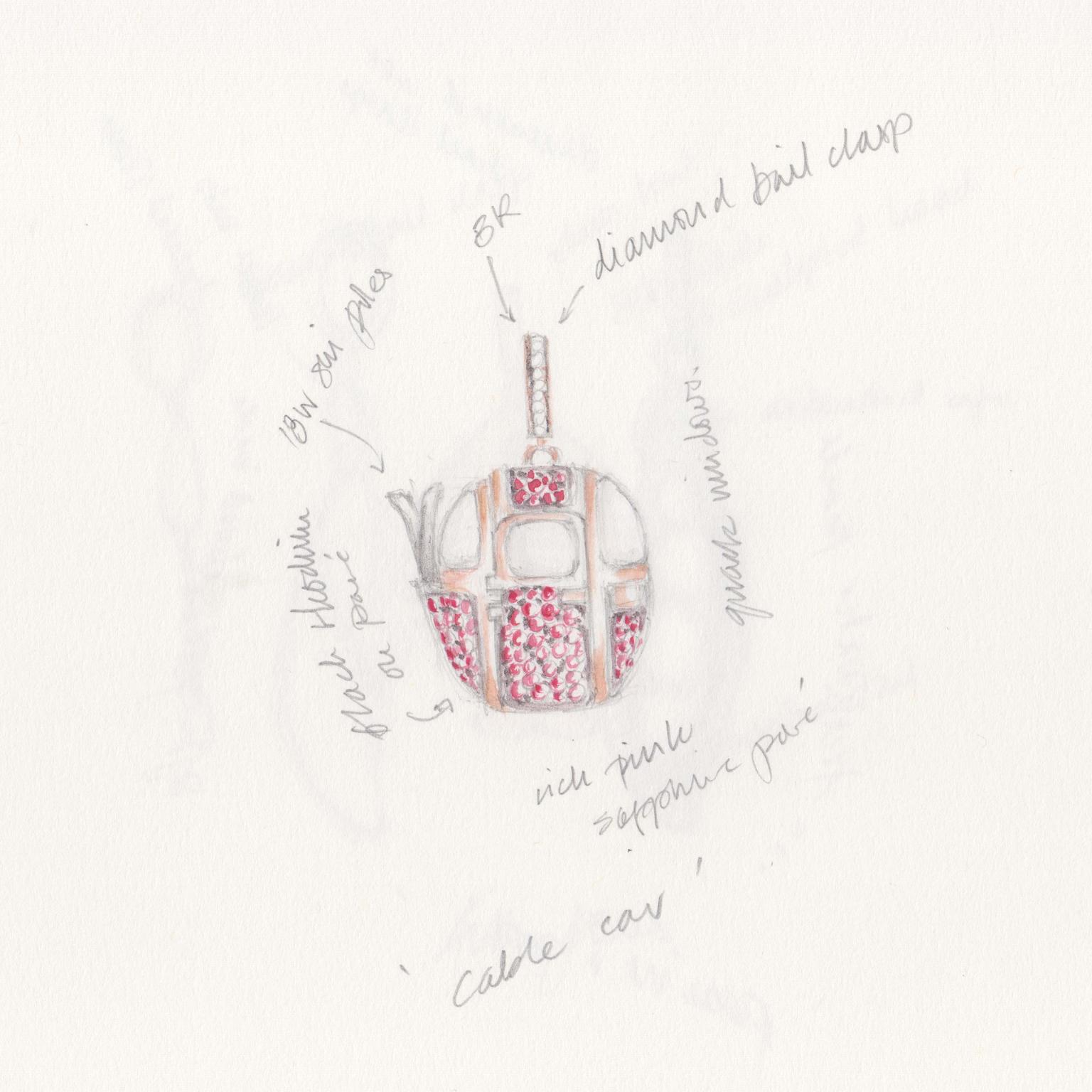 Annoushka My Life in 7 Charms, Cable Car sketch