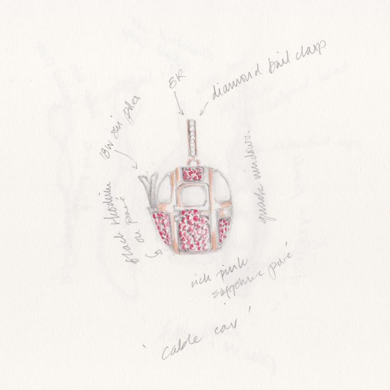 Annoushka My Life in 7 Charms, Cable Car sketch