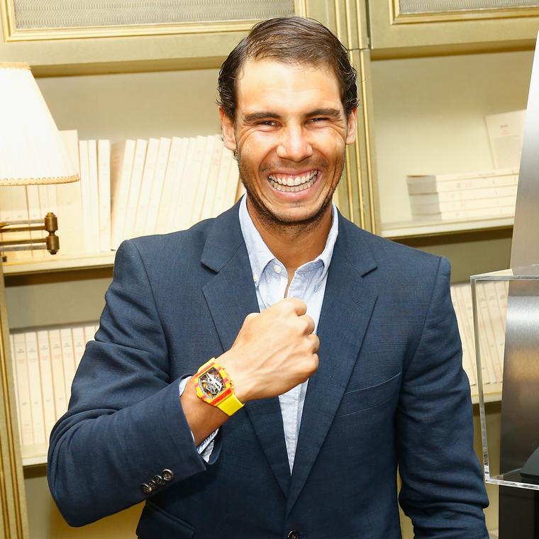 Lucky charm: Rafael Nadal's £700,000 Richard Mille watch