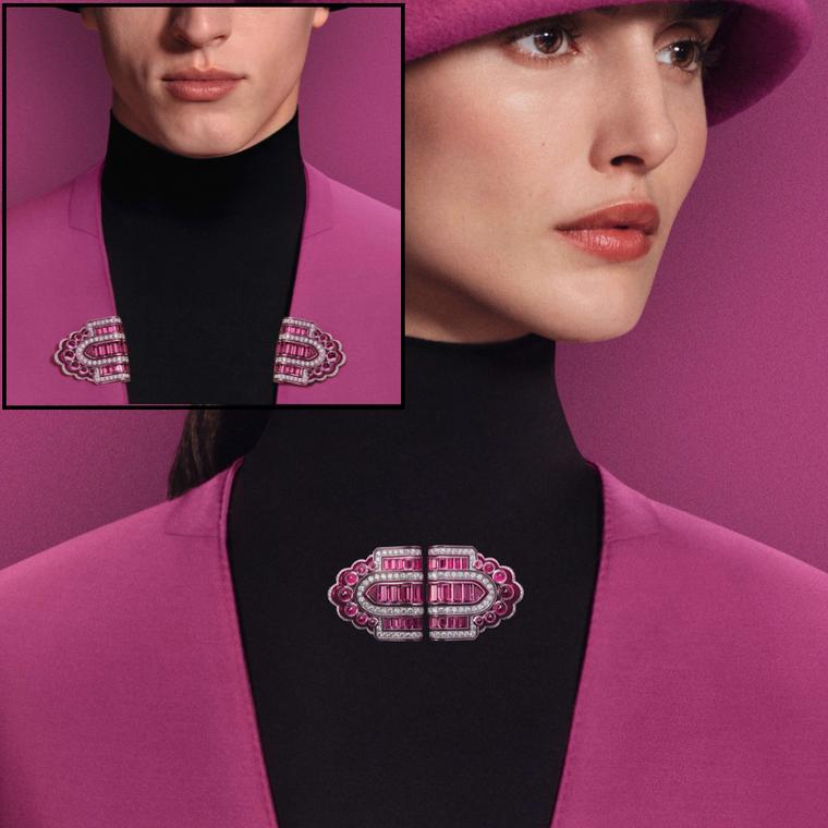 Like a Queen Mega Pink brooch by Boucheron