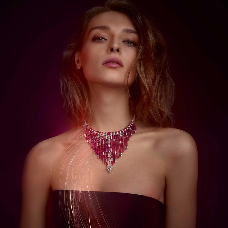 Cartier Kanaga Necklace with spinels and diamonds from Coloratura collection 2018