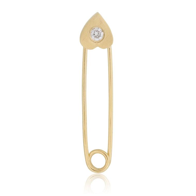 Ileana Makri Heart Safety Pin earring