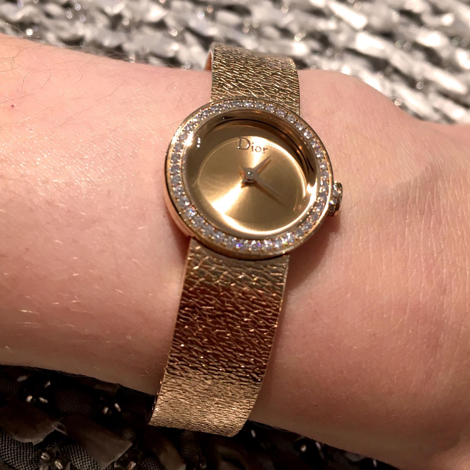 Dior rose 2025 gold watch