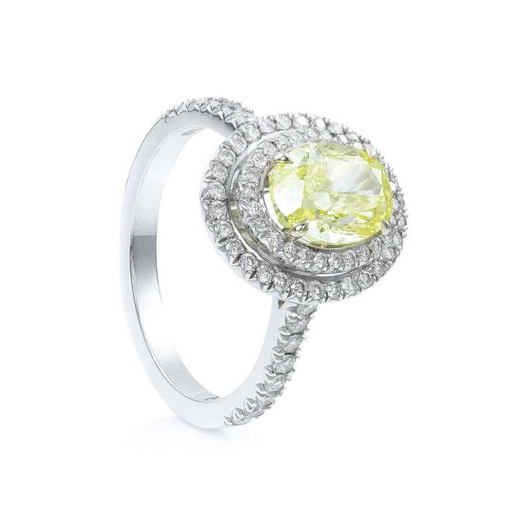 Boodles Vintage oval-cut yellow diamond ring