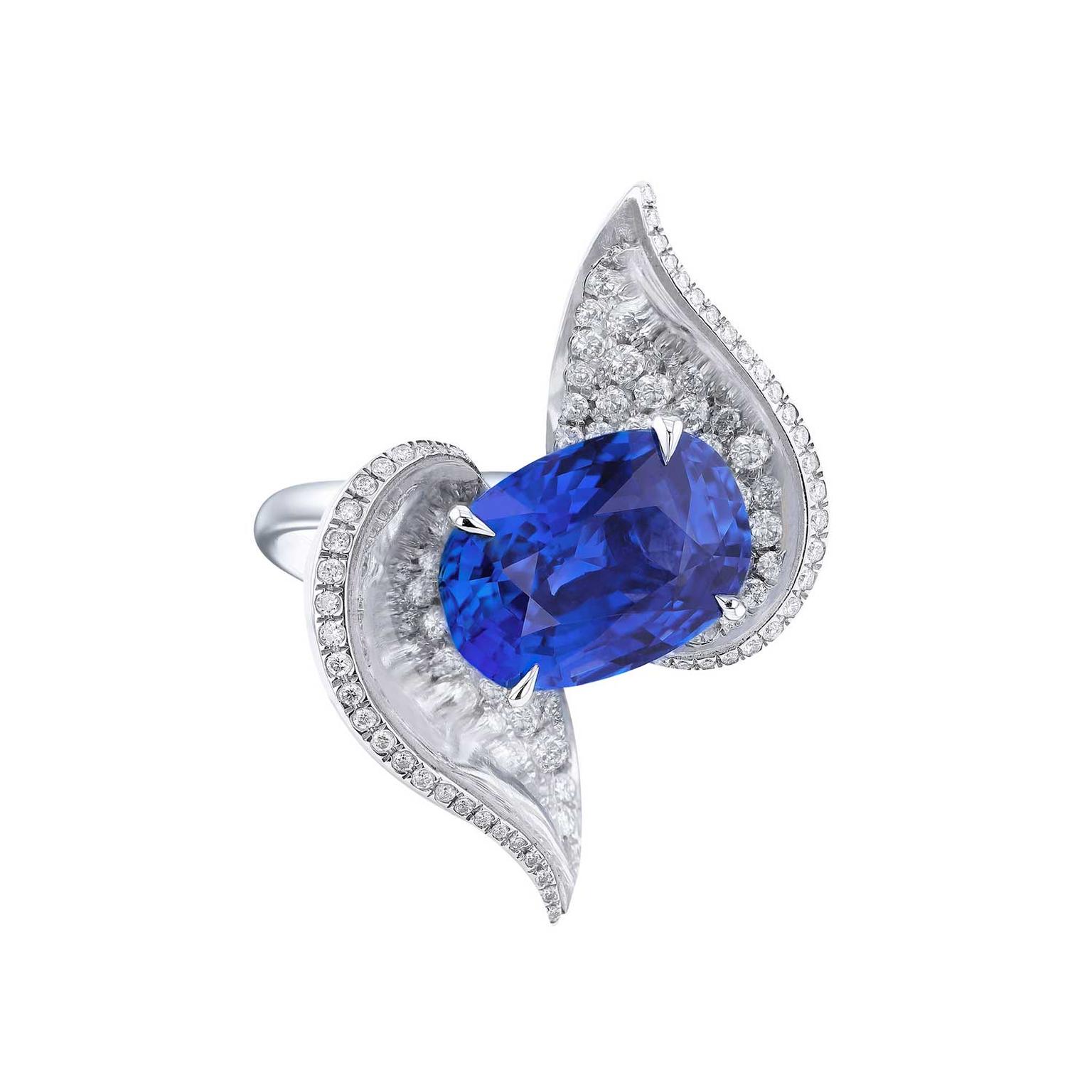 Boghossian Burmese sapphire and diamond ring