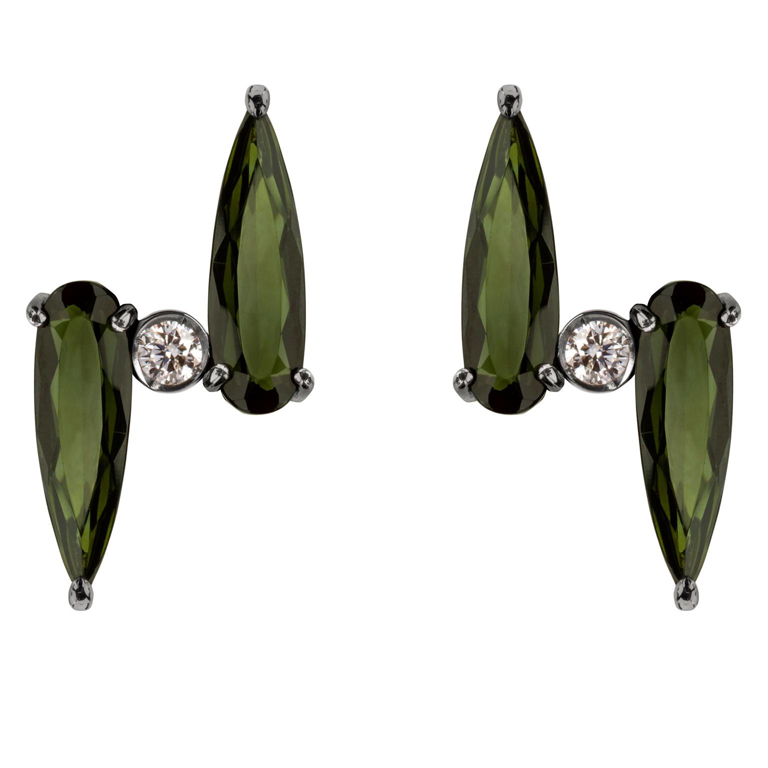 Jack Vartanian green tourmaline earrings
