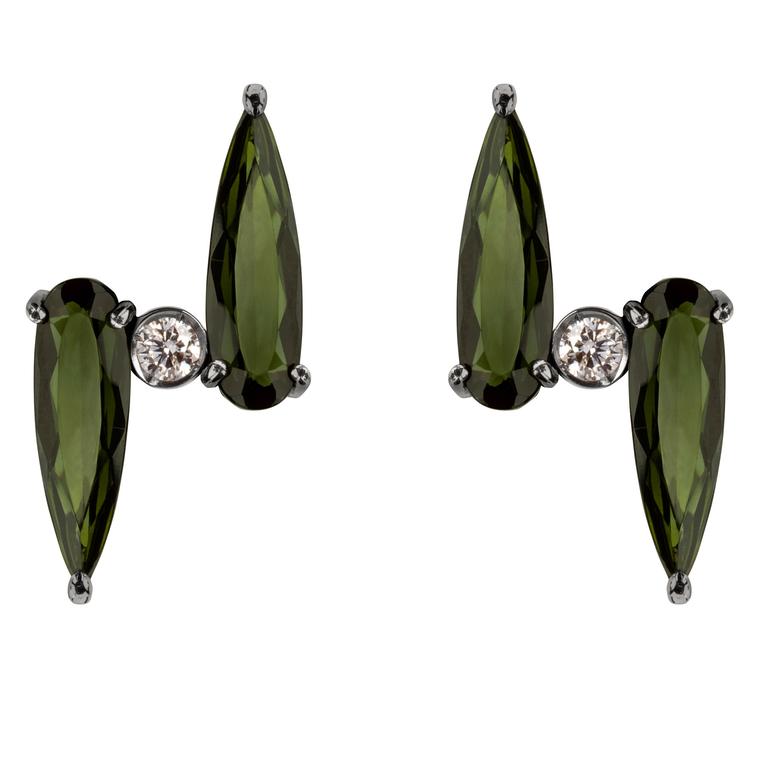 Jack Vartanian green tourmaline earrings
